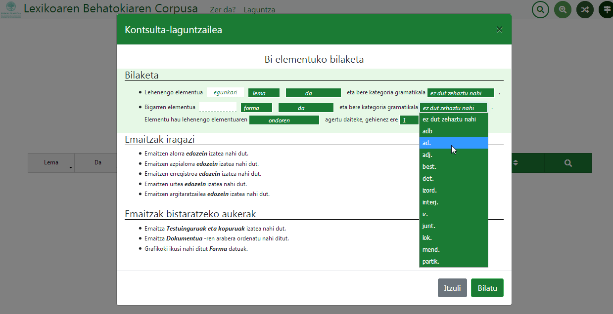 "sortu zure kontsulta3" bilaketa